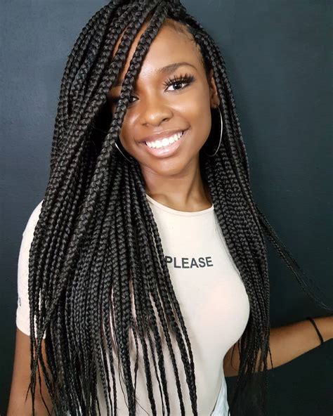 medium box braids for women